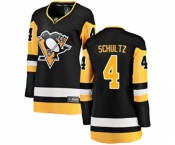 Women Pittsburgh Penguins #4 Justin Schultz Fanatics Branded Black Home Breakaway NHL Jersey