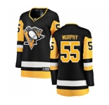 Women Pittsburgh Penguins #55 Larry Murphy Fanatics Branded Black Home Breakaway NHL Jersey