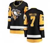 Women Pittsburgh Penguins #7 Joe Mullen Fanatics Branded Black Home Breakaway NHL Jersey