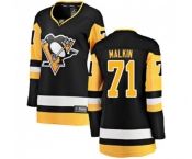 Women Pittsburgh Penguins #71 Evgeni Malkin Fanatics Branded Black Home Breakaway NHL Jersey