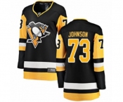 Women Pittsburgh Penguins #73 Jack Johnson Authentic Black Home Fanatics Branded Breakaway NHL Jersey