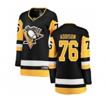Women Pittsburgh Penguins #76 Calen Addison Authentic Black Home Fanatics Branded Breakaway NHL Jersey