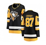 Women Pittsburgh Penguins #87 Sidney Crosby Fanatics Branded Black Home Breakaway NHL Jersey