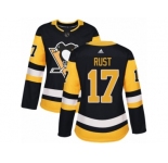 Women's Adidas Pittsburgh Penguins #17 Bryan Rust Premier Black Home NHL Jersey
