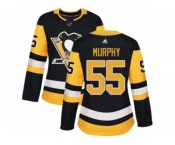Women's Adidas Pittsburgh Penguins #55 Larry Murphy Premier Black Home NHL Jersey