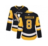 Women's Adidas Pittsburgh Penguins #8 Brian Dumoulin Premier Black Home NHL Jersey