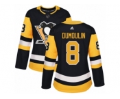 Women's Adidas Pittsburgh Penguins #8 Brian Dumoulin Premier Black Home NHL Jersey