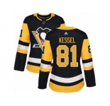 Women's Adidas Pittsburgh Penguins #81 Phil Kessel Premier Black Home NHL Jersey