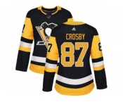 Women's Adidas Pittsburgh Penguins #87 Sidney Crosby Authentic Black Home NHL Jersey