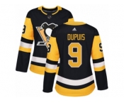 Women's Adidas Pittsburgh Penguins #9 Pascal Dupuis Premier Black Home NHL Jersey