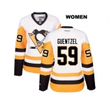 Women's Pittsburgh Penguins #59 Jake Guentzel White Away NHL Jersey