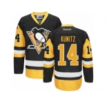 Women's Reebok Pittsburgh Penguins #14 Chris Kunitz Premier Black Gold Third NHL Jersey