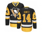 Women's Reebok Pittsburgh Penguins #14 Chris Kunitz Premier Black Gold Third NHL Jersey