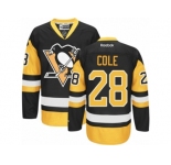 Women's Reebok Pittsburgh Penguins #28 Ian Cole Premier Black Gold Third NHL Jersey