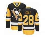 Women's Reebok Pittsburgh Penguins #28 Ian Cole Premier Black Gold Third NHL Jersey