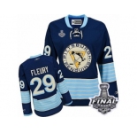 Women's Reebok Pittsburgh Penguins #29 Marc-Andre Fleury Authentic Navy Blue Third Vintage 2017 Stanley Cup Final NHL Jersey