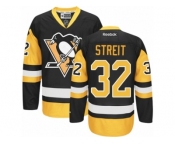 Women's Reebok Pittsburgh Penguins #32 Mark Streit Premier Black Gold Third NHL Jersey