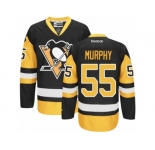 Women's Reebok Pittsburgh Penguins #55 Larry Murphy Premier Black Gold Third NHL Jersey