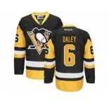 Women's Reebok Pittsburgh Penguins #6 Trevor Daley Premier Black Gold Third NHL Jersey