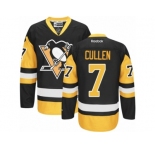 Women's Reebok Pittsburgh Penguins #7 Matt Cullen Premier Black Gold Third NHL Jersey