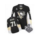 Women's Reebok Pittsburgh Penguins #71 Evgeni Malkin Authentic Black Home 2017 Stanley Cup Final NHL Jersey
