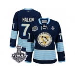 Women's Reebok Pittsburgh Penguins #71 Evgeni Malkin Premier Navy Blue Third Vintage 2017 Stanley Cup Final NHL Jersey