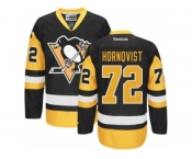Women's Reebok Pittsburgh Penguins #72 Patric Hornqvist Premier Black Gold Third NHL Jersey