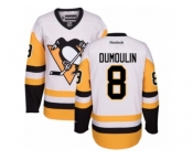Women's Reebok Pittsburgh Penguins #8 Brian Dumoulin Premier White Away NHL Jersey