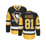 Women's Reebok Pittsburgh Penguins #81 Phil Kessel Premier Black Gold Third NHL Jersey