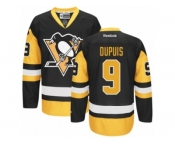 Women's Reebok Pittsburgh Penguins #9 Pascal Dupuis Premier Black Gold Third NHL Jersey