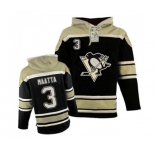 Men's Old Time Hockey Pittsburgh Penguins #3 Olli Maatta Authentic Black Sawyer Hooded Sweatshirt NHL Jersey