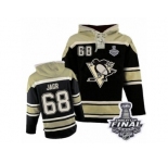 Men's Old Time Hockey Pittsburgh Penguins #68 Jaromir Jagr Authentic Black Sawyer Hooded Sweatshirt 2017 Stanley Cup Final