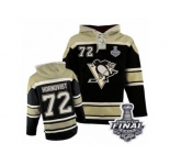 Men's Old Time Hockey Pittsburgh Penguins #72 Patric Hornqvist Authentic Black Sawyer Hooded Sweatshirt 2017 Stanley Cup Final