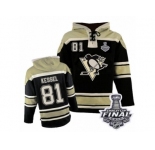 Men's Old Time Hockey Pittsburgh Penguins #81 Phil Kessel Authentic Black Sawyer Hooded Sweatshirt 2017 Stanley Cup Final
