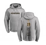 NHL Adidas Pittsburgh Penguins #19 Bryan Trottier Ash Backer Pullover Hoodie