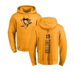 NHL Adidas Pittsburgh Penguins #19 Bryan Trottier Gold One Color Backer Pullover Hoodie