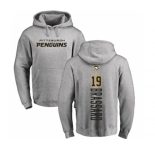 NHL Adidas Pittsburgh Penguins #19 Derick Brassard Ash Backer Pullover Hoodie