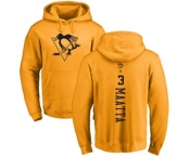 NHL Adidas Pittsburgh Penguins #3 Olli Maatta Gold One Color Backer Pullover Hoodie