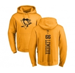 NHL Adidas Pittsburgh Penguins #66 Mario Lemieux Gold One Color Backer Pullover Hoodie