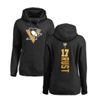 NHL Women Adidas Pittsburgh Penguins #17 Bryan Rust Black Backer Pullover Hoodie