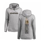 NHL Women Adidas Pittsburgh Penguins #19 Derick Brassard Ash Backer Pullover Hoodie