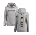 NHL Women Adidas Pittsburgh Penguins #24 Jarred Tinordi Ash Backer Pullover Hoodie