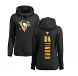 NHL Women Adidas Pittsburgh Penguins #24 Jarred Tinordi Black Backer Pullover Hoodie
