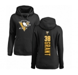 NHL Women Adidas Pittsburgh Penguins #38 Derek Grant Black Backer Pullover Hoodie