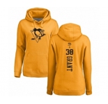 NHL Women Adidas Pittsburgh Penguins #38 Derek Grant Gold One Color Backer Pullover Hoodie
