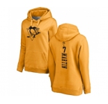 NHL Women Adidas Pittsburgh Penguins #7 Paul Martin Gold One Color Backer Pullover Hoodie