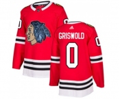 Adidas Chicago Blackhawks #0 Clark Griswold Authentic Red Home NHL Jersey