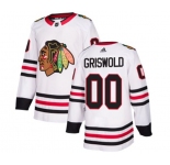 Adidas Chicago Blackhawks #00 Clark Griswold Authentic White Away NHL Jersey