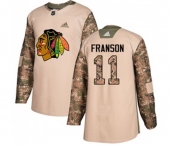 Adidas Chicago Blackhawks #11 Cody Franson Authentic Camo Veterans Day Practice NHL Jersey