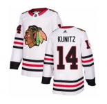 Adidas Chicago Blackhawks #14 Chris Kunitz Authentic White Away NHL Jersey